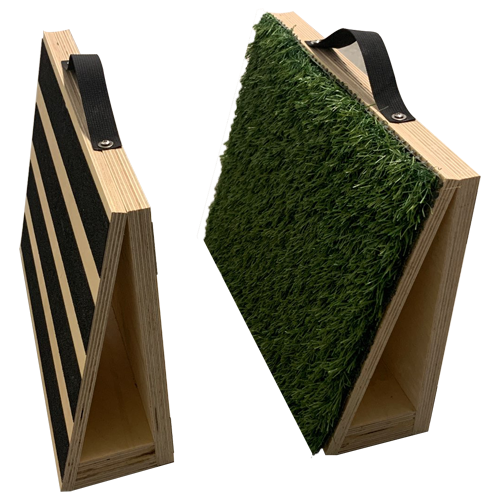 Catcher’s Receiving Ramp (and Hitting Wedge) - Grip Tape & Turf Catcher’s Receiving Ramp (and Hitting Wedge) - Grip Tape & Turf