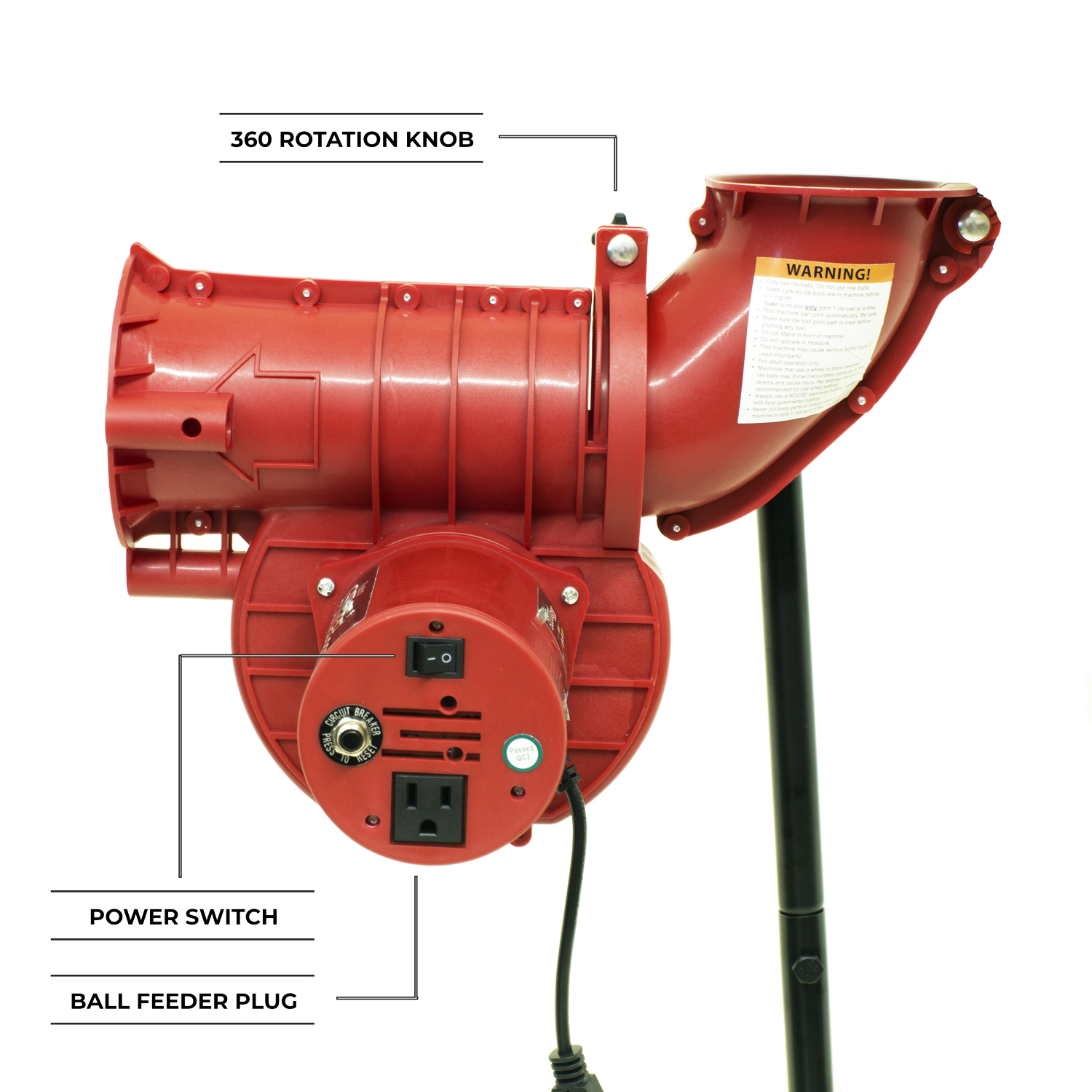 Power Alley Lite Pitching Machine | U Go Pro Baseball