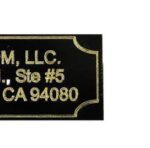 3"x1" Gold Text on Black Plate