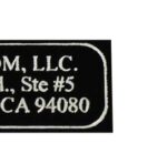 3"x1" Silver Text on Black Plate